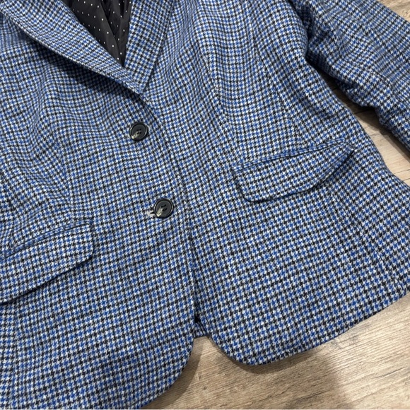 Talbots Women’s Aberdeen houndstooth wool blend career blazer jacket size 10P - Picture 5 of 11